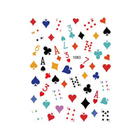 Waterproof Adhesive Decals Interesting Manicure Poker Nail Art Sticker Playing Cards Design DIY Nail Decoration Good Vibrations