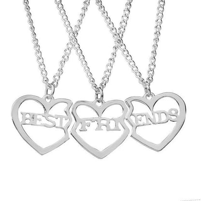 Fashion Best Friends Honey Love Couple Pendant Necklace 2 Pcs/ Set Chain Choke Broken Heart BFF Good Friendship Jewelry Gift Good Vibrations