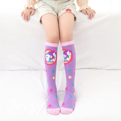 toddler child high knee Socks Three-dimensional cute Cartoon fox cat unicorn Cotton Over knee kids baby girls Sock Spring Autumn Good Vibrations