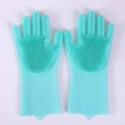Food Grade Household Cleaning Kitchen Gadgets Scrubber Kitchen Silicone Gloves Dishwashing Good Vibrations