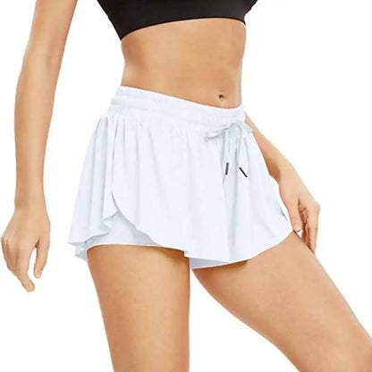 Hot Selling 2024 New Spandex 2 in 1 Gym Yoga Casual Workout Youth Shorts Women Sport Skirt Running Biker Shorts for Women