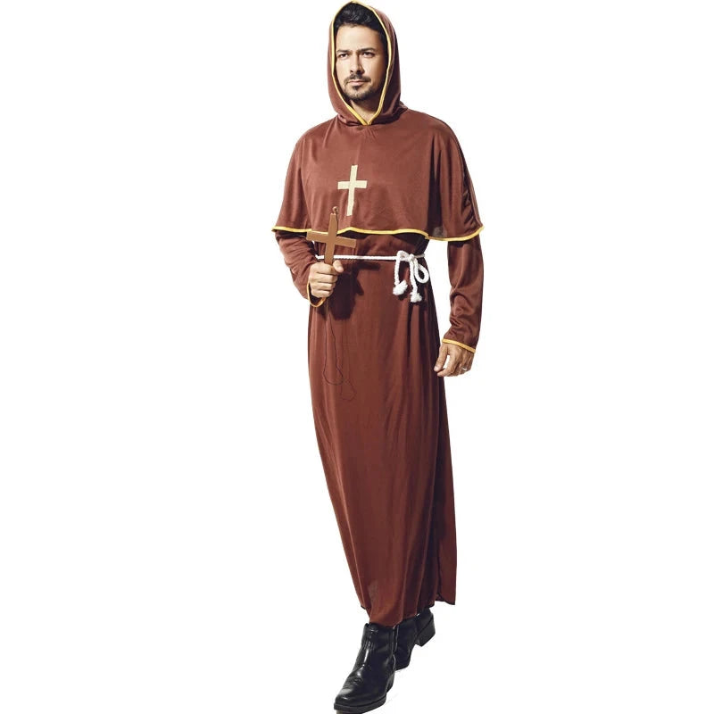 Halloween Costume Cosplay Jesus Christ Outfit Male Missionary Priest the Virgin Mary Priest Nun Bishop Costume Good Vibrations