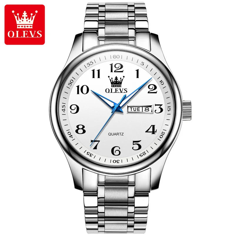 New Olevs 5567 Luxury Men's and Women Set Watches Fashionable and Simple Couple Watches Montre Relojes Women's Quartz Watch Good Vibrations