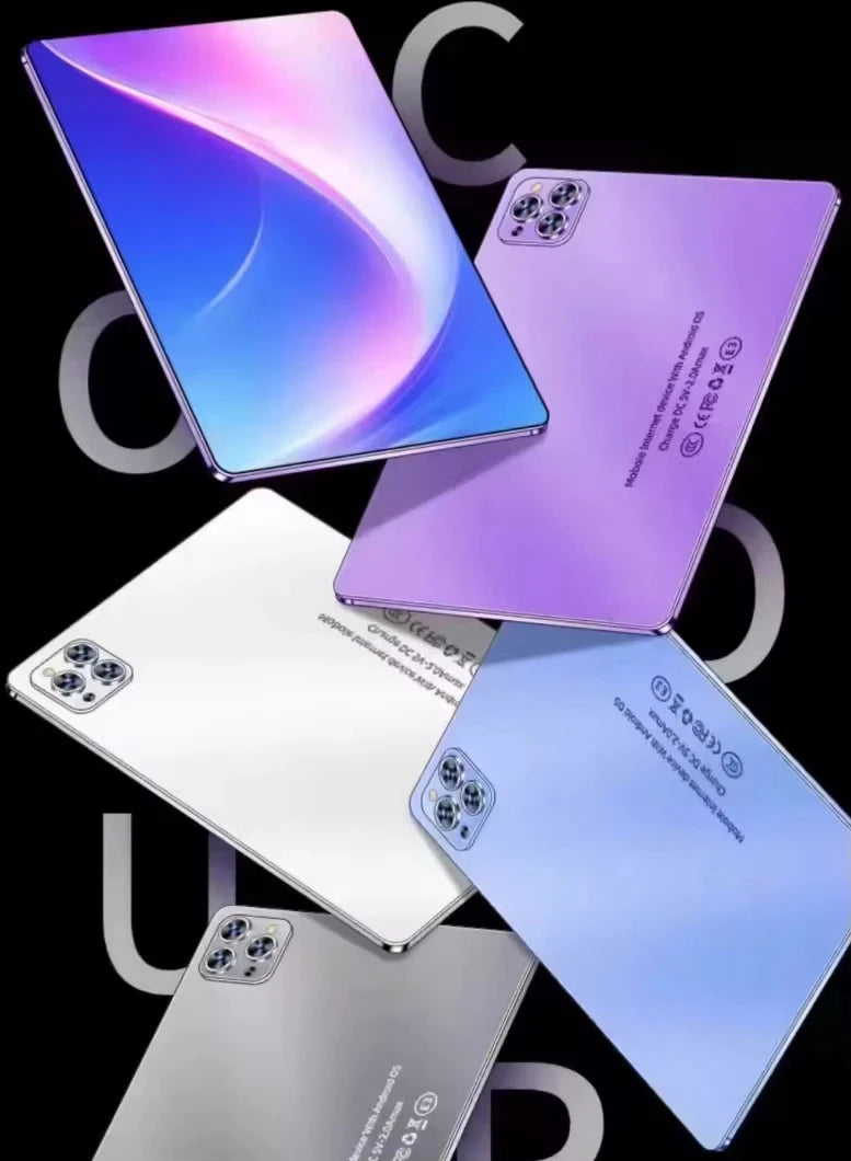 Android Tablets 10.1 Inch Android  With Pinpoint-Sharp Display Panel SIM Card Slot Quad-Core AI Tablets  Gaming Table Face ID Good Vibrations