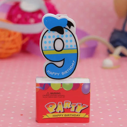 Birthday Candle Mouse Party Decorations Number Candle Cake Toppers Decorations for Home Kids's Gift Candle DIY Cake Flags Good Vibrations