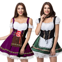 3xl Women Oktoberfest Costume German Bavarian Dirndl Beer Maid Fancy Dress German Bavarian Beer Outfit Cosplay Halloween Costume Good Vibrations