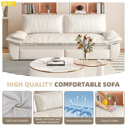 Modern Design USA Free Shipping Fabric Feather Foam 3 in 1 Sofa Bed with Storage Living Room Use Good Vibrations