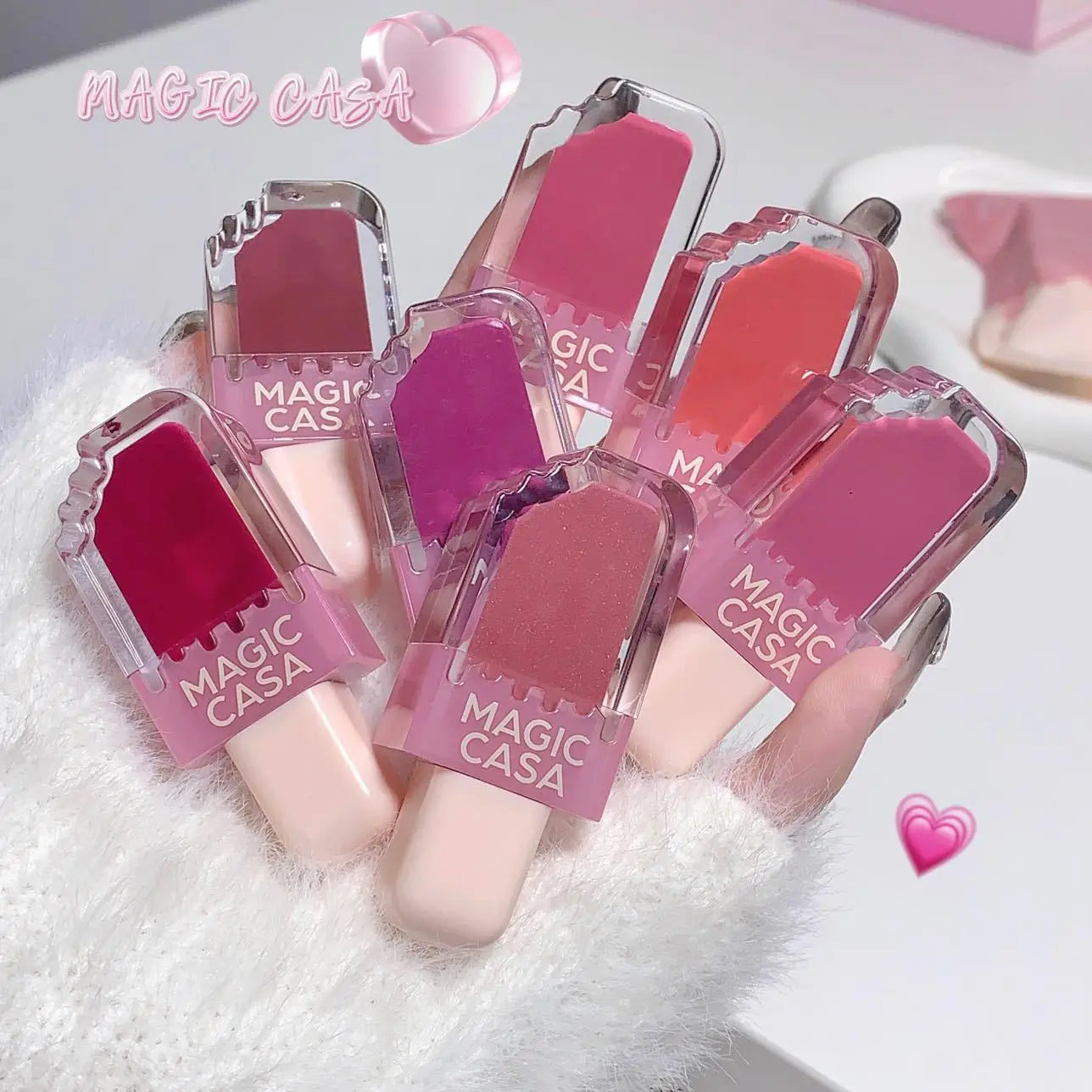 MAGIC CASA Beauty Makeup Ice Cream Glossy Lip Gloss Liquid Moisturizing Lip Oil Mirror Style Hot Item Good Vibrations