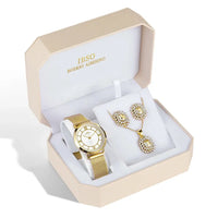 IBSO 2022 New Octagonal Box Women Quartz Movement Luxury Gift Set Custom Logo Watches Good Vibrations