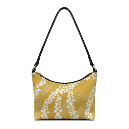 Nice Purple Flowers Birds Print Women's Single Shoulder Bag Fashionable Underarm Design Zip Portable All-Match Mother's Day Gift Good Vibrations