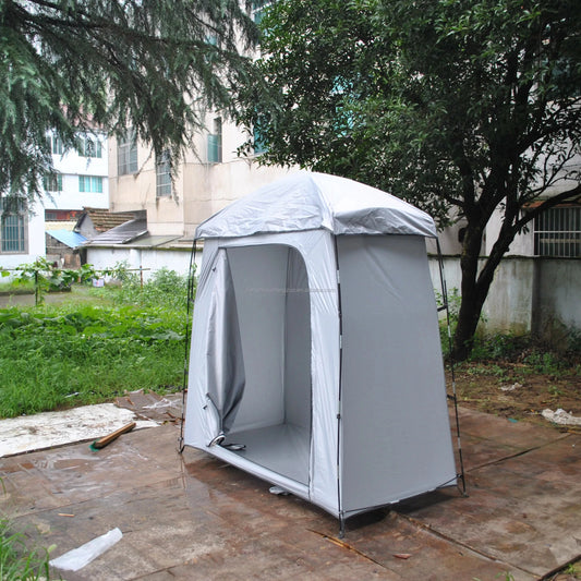 Bike Storage Tent Single Layer Lightweight Waterproof Quick Automatic Opening Four-Season Bike Shed for 3 Bikes & Garden Tools Good Vibrations