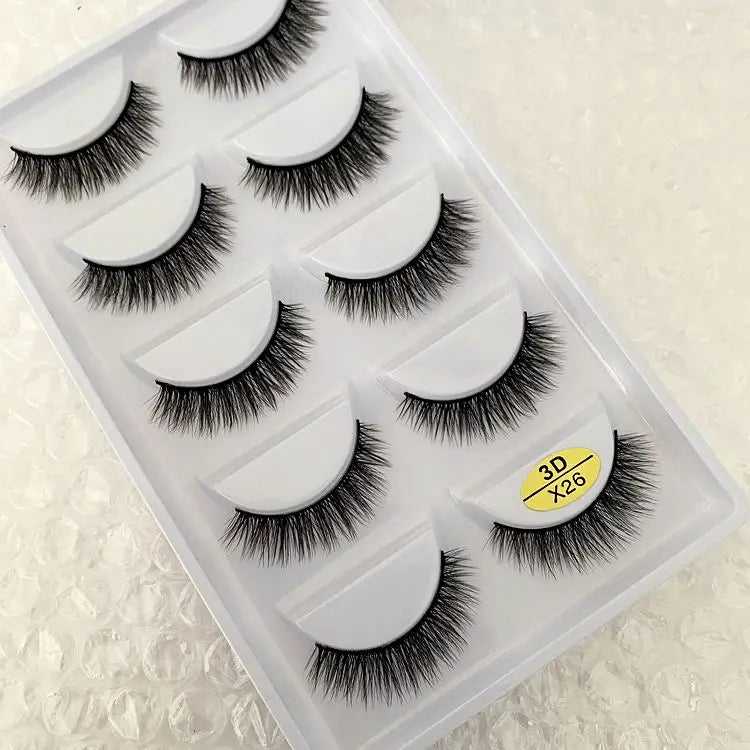 5 Pairs Multipack 3D Soft Mink Hair False Eyelashes Handmade Wispy Fluffy Long Lashes Natural Eye Makeup Tools Faux H13 E08 E01 Good Vibrations