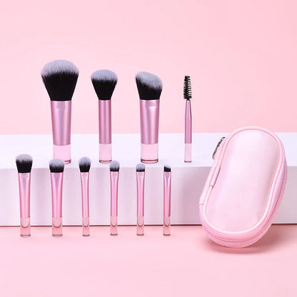 Wholesale 10 Pcs Makeup Brushes Tool Set Cosmetic Powder Eye Shadow Foundation Blush Blending Makeup Brush Set Good Vibrations