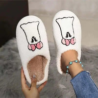 Halloween Theme Black Bat Home Cotton for Slippers for Men Women Autumn Winter Warm Wear-Resistant Non-Slip Floor Socks Fur Good Vibrations