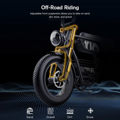 EU US Warehouse Ready Stock COSWHEEL Y16 16inch E Bike 750 Watt 1000w Ebike Fat Tire Electric Bike for Adults Good Vibrations