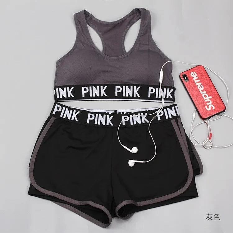 2020 new Gym Set Women Yoga Set  Women Workout Clothes Gym Wear Jogging Sport Set Women Fitness Clothing Conjunto Sport Mujer Good Vibrations