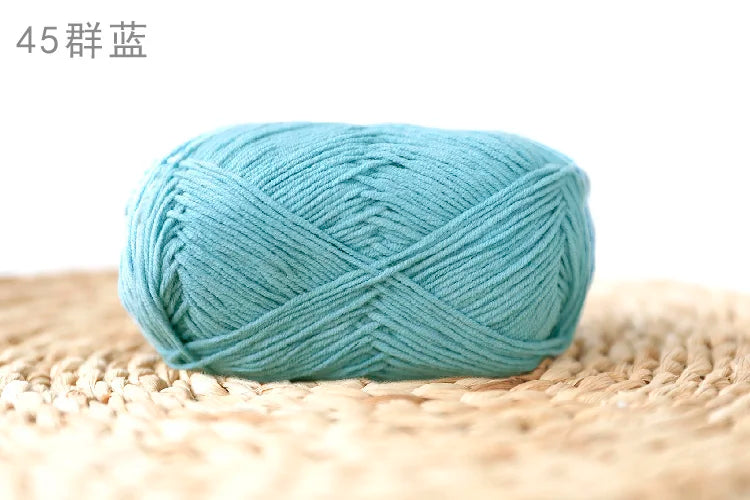 Factory Wholesale Recycled Baby Cotton Yarn 4 Strands of Milk Yarn Bag for Doll Clothes Hand-Knitted High Tenacity for Weaving Good Vibrations