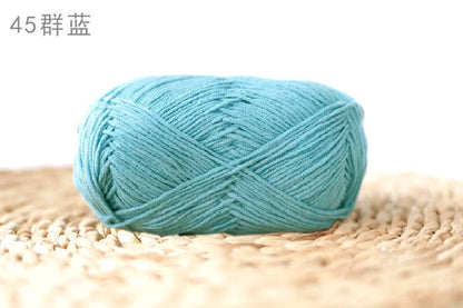 Factory Wholesale Recycled Baby Cotton Yarn 4 Strands of Milk Yarn Bag for Doll Clothes Hand-Knitted High Tenacity for Weaving Good Vibrations