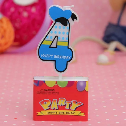 Birthday Candle Mouse Party Decorations Number Candle Cake Toppers Decorations for Home Kids's Gift Candle DIY Cake Flags Good Vibrations