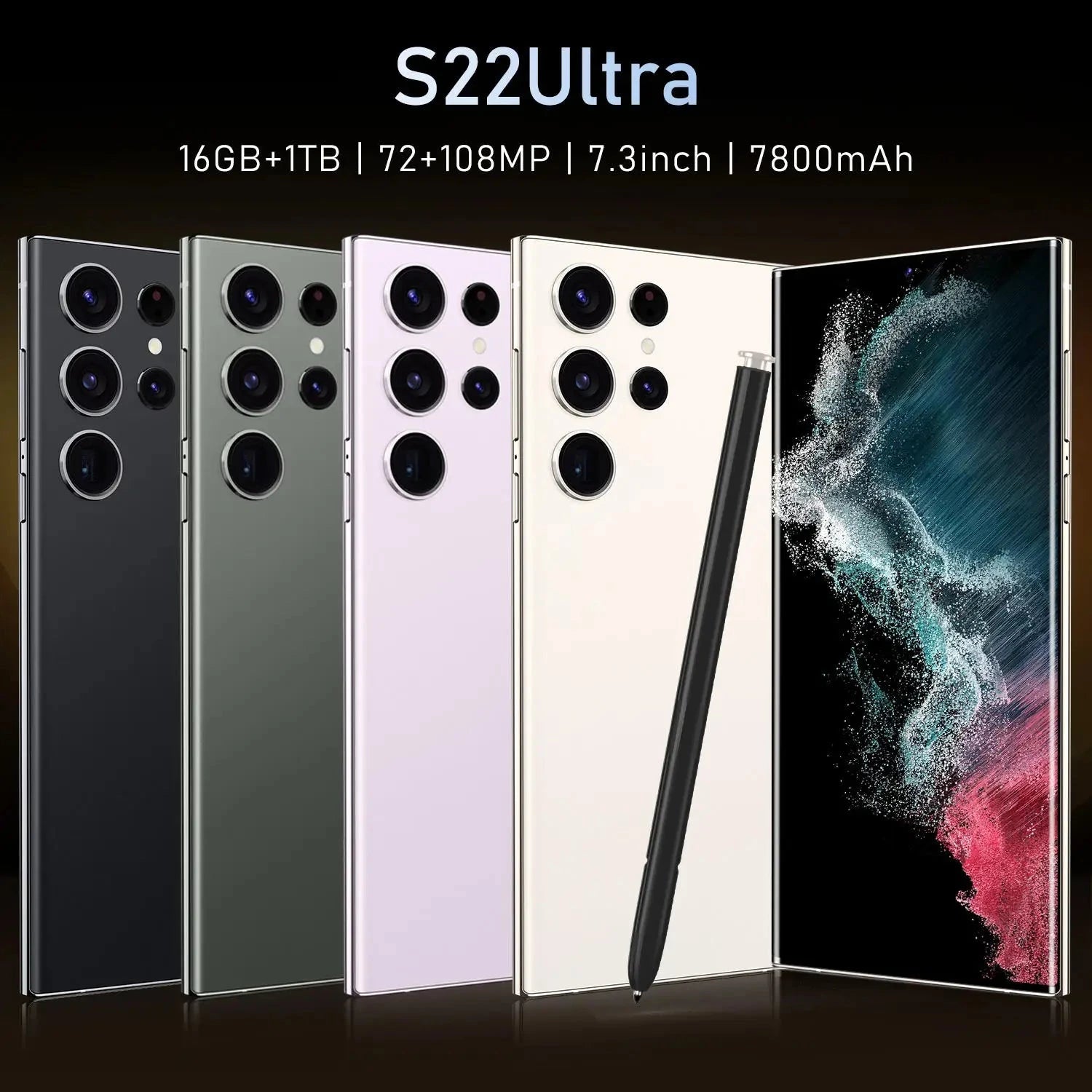 Lower Price Safe Packing 6.7Inch Smart Island S22 Ultra Mobile Phones With Built in E-Pen Good Vibrations