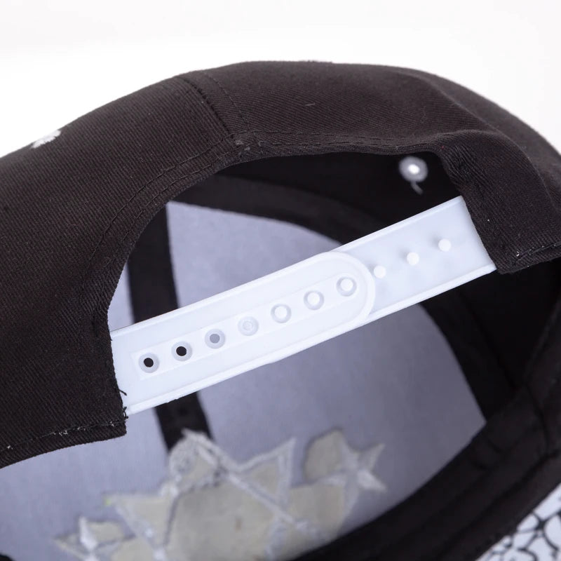 Acrylic Embroidered headwear outdoor casual sun baseball cap for man and women fashion new Hip Hop cap hat Female male Good Vibrations