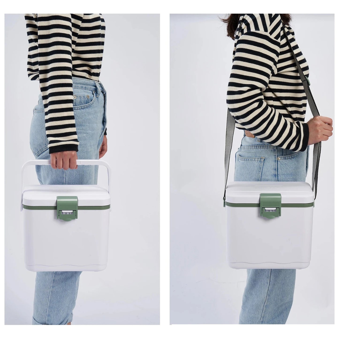 4.5L Small Plastic Ice Cooler Outdoor Camping Cooler Box for Fruit Vegetable Water Beer Cans Good Vibrations