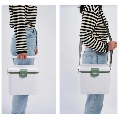 4.5L Small Plastic Ice Cooler Outdoor Camping Cooler Box for Fruit Vegetable Water Beer Cans Good Vibrations