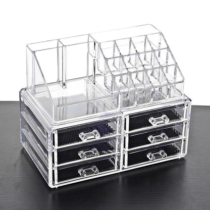 New Arrival Home 4 Drawer Clear Portable Make up Clear Acrylic Box Organizer Wholesale Cosmetic Organizers Good Vibrations
