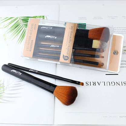 Factory Supply 5 Pcs Makeup Brush Set Unique Makeup Brush Set for Cosmetic Foundation Powder Eye Shadow Make up Brush Good Vibrations