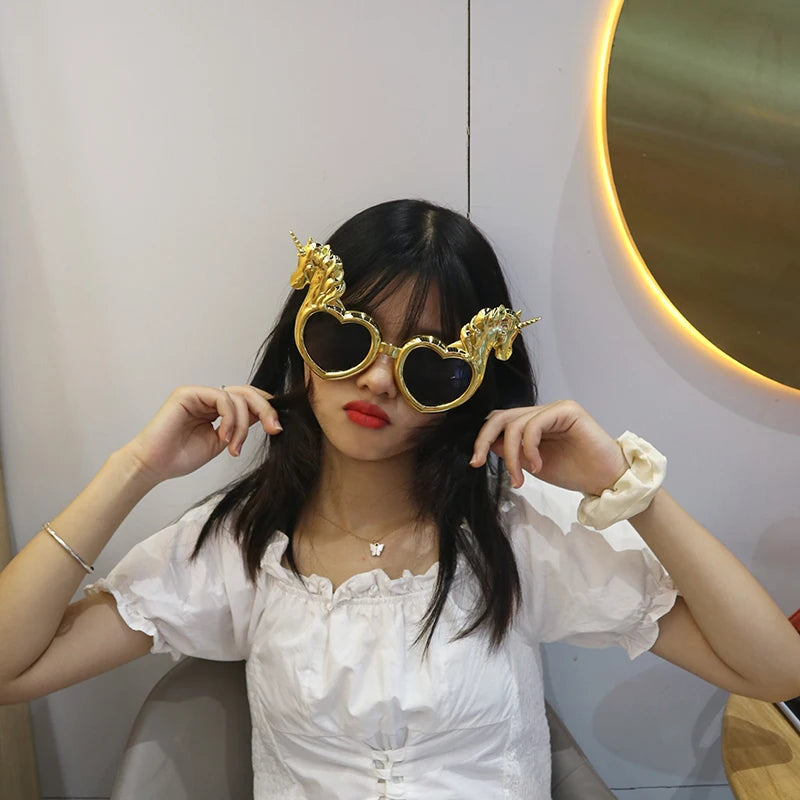 1 Pcs Sunglasses Funny Crazy Party Dress Glasses Accessories Novelty Costume Party Carnival Glasses Event Decoration Supplies Good Vibrations