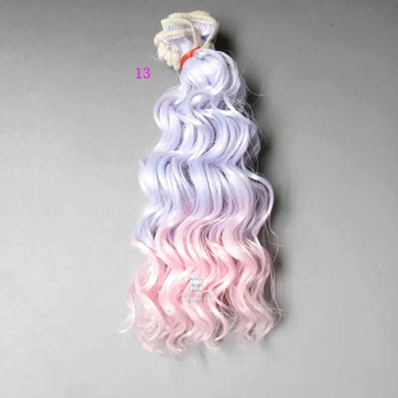 15cm & 25cm*100cm Wool rolls dolls wig for 1/3 1/4 1/6 BJD/SD Doll hair Accessories Good Vibrations