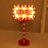 New Year Santa Claus Led Road Sign Light Tabletop Decoration for Home Christmas Ornaments Luce De Navidade Good Vibrations
