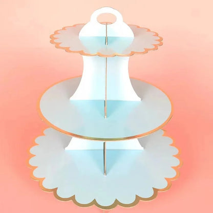 3-Tier Cardboard Cupcake Cake Stand Cupcake Holder for Birthday Party Wedding Baby Shower Christmas Parties Display Dessert Good Vibrations