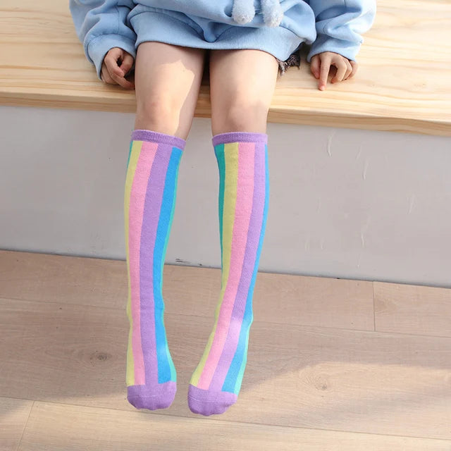 toddler child high knee Socks Three-dimensional cute Cartoon fox cat unicorn Cotton Over knee kids baby girls Sock Spring Autumn Good Vibrations