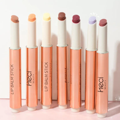 4g Heci Herbal Lip Butter Cream Stick Cream Press Type Super Juicy Mineral Lipstick Tinted Lip Moisturizer Shimmer Lip Stick Good Vibrations