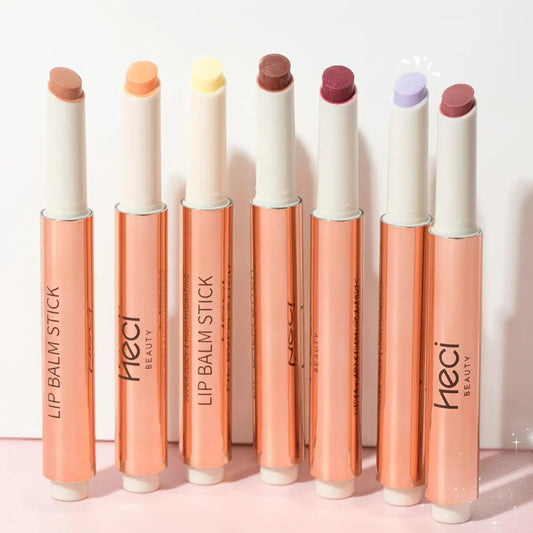 4g Heci Herbal Lip Butter Cream Stick Cream Press Type Super Juicy Mineral Lipstick Tinted Lip Moisturizer Shimmer Lip Stick Good Vibrations