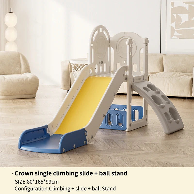 Feelbaby White Plastic Indoor Playground Set Swings Slide for Kids Home Garden Use-PE Material for Educational Shopping Mall Use Good Vibrations