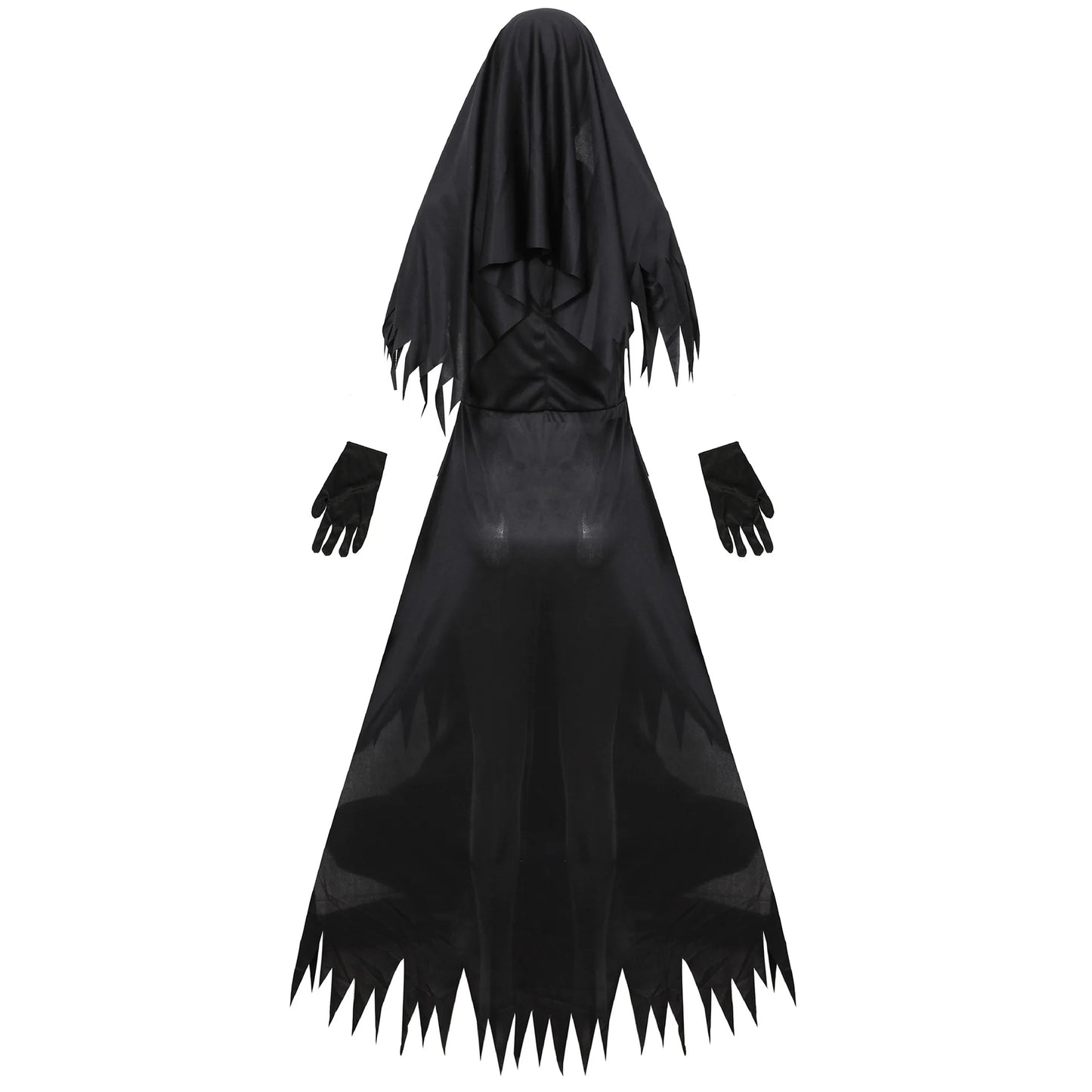 Halloween Nun Cosplay Costume Women Black Vampire Fantasy Dress Terror Sister Party Disguise Female Fancy For Adults Good Vibrations