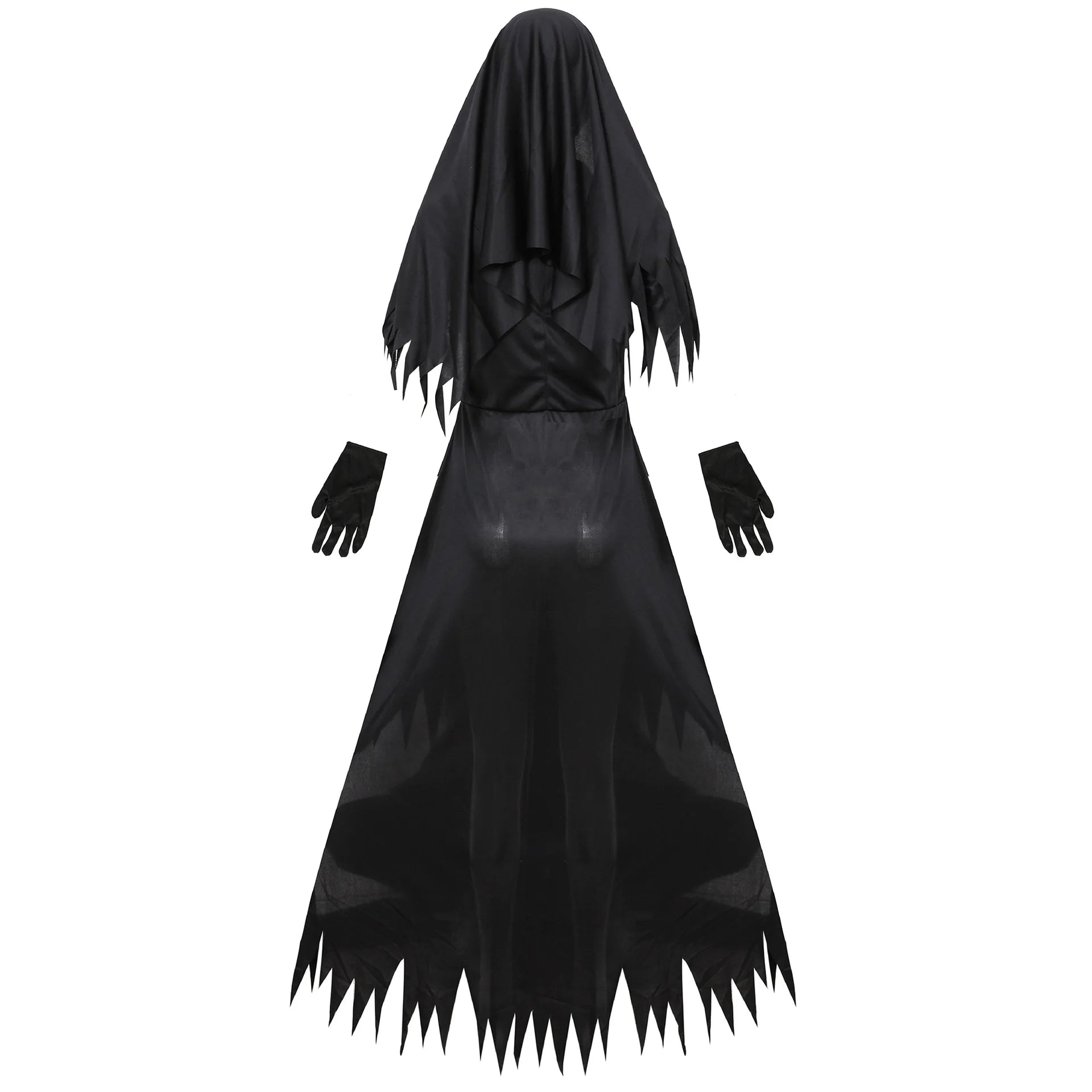 Halloween Nun Cosplay Costume Women Black Vampire Fantasy Dress Terror Sister Party Disguise Female Fancy For Adults Good Vibrations
