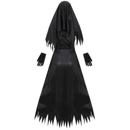 Halloween Nun Cosplay Costume Women Black Vampire Fantasy Dress Terror Sister Party Disguise Female Fancy For Adults Good Vibrations