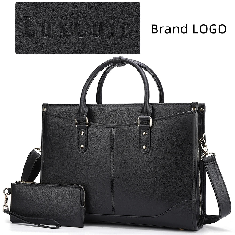 New Arrival Women's Real  Genuine Leather Open Top Tote Shoulder Bag-All Seasons Fashion Lady Handbag ToTe Bag for Famale Good Vibrations