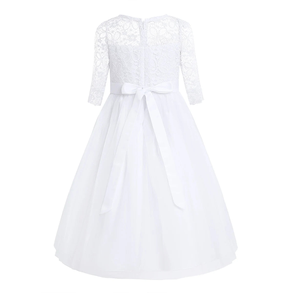 Elegant Floral Lace Flower Girl Dresses Kids Princess Wedding Dress Pageant Birthday Evening Party Dress Girls Formal Clothes Good Vibrations