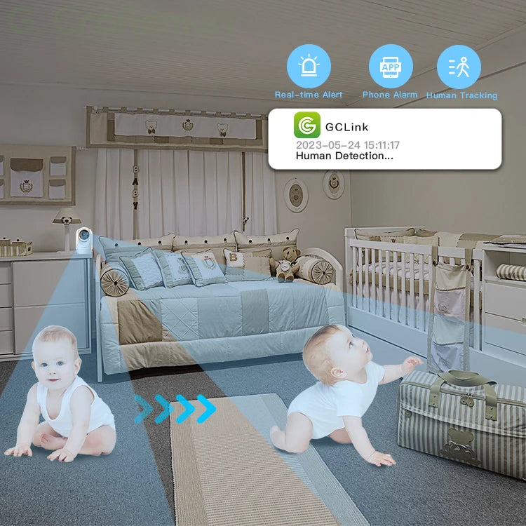 Y1-US WiFi Smart Baby Monitor Camera AI Human Motion Detection 2.4/5GHz Frequency for Home Security Fast Delivery US Warehouse Good Vibrations