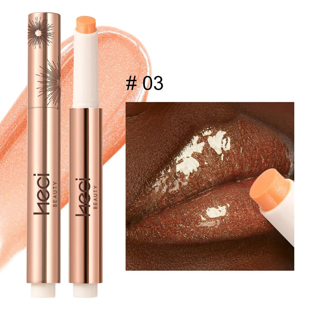 4g Heci Herbal Lip Butter Cream Stick Cream Press Type Super Juicy Mineral Lipstick Tinted Lip Moisturizer Shimmer Lip Stick Good Vibrations