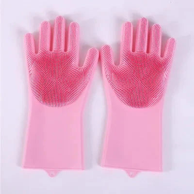 Food Grade Household Cleaning Kitchen Gadgets Scrubber Kitchen Silicone Gloves Dishwashing Good Vibrations
