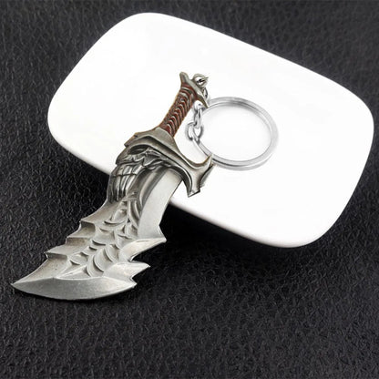New God of War 4 Kratos Sword Keychain Pendant Keyring Jewelry Men And Women Car key chain Accessories Good Vibrations