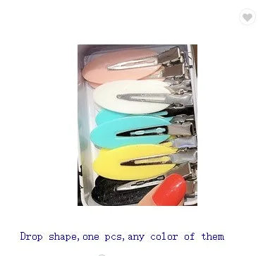 Ladies Girl Salon Make up Bling Glitter Child Sweet Colorful Edge Section Pins Curly Hairpins logo Bend Free No Crease Hair Clip Good Vibrations