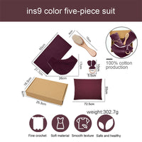 Let's Make Baby Bath Toy Set Double Sided Cotton Blanket Saliva Towel Rabbit Bracelet Toys Baby Bath Gift Products For Kids Good Vibrations