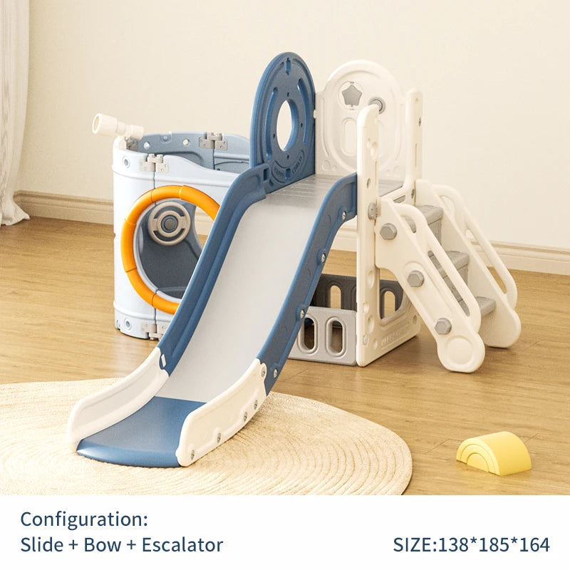 Pirate Ship Indoor Playhouse Slide Baby Plastic Toy for Toddlers Kids Home Playground Playroom Equipment Garden Shopping Mall Good Vibrations