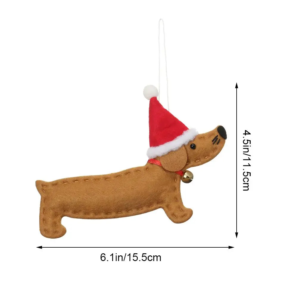 Gift Party Supplies Hang Decorations Ornaments Xmas Pendant Dachshund Dog Christmas Tree Accessories Good Vibrations